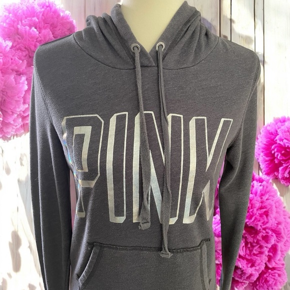 Victoria's Secret PINK‎ Gray Hoodie Size XS - Picture 2 of 9